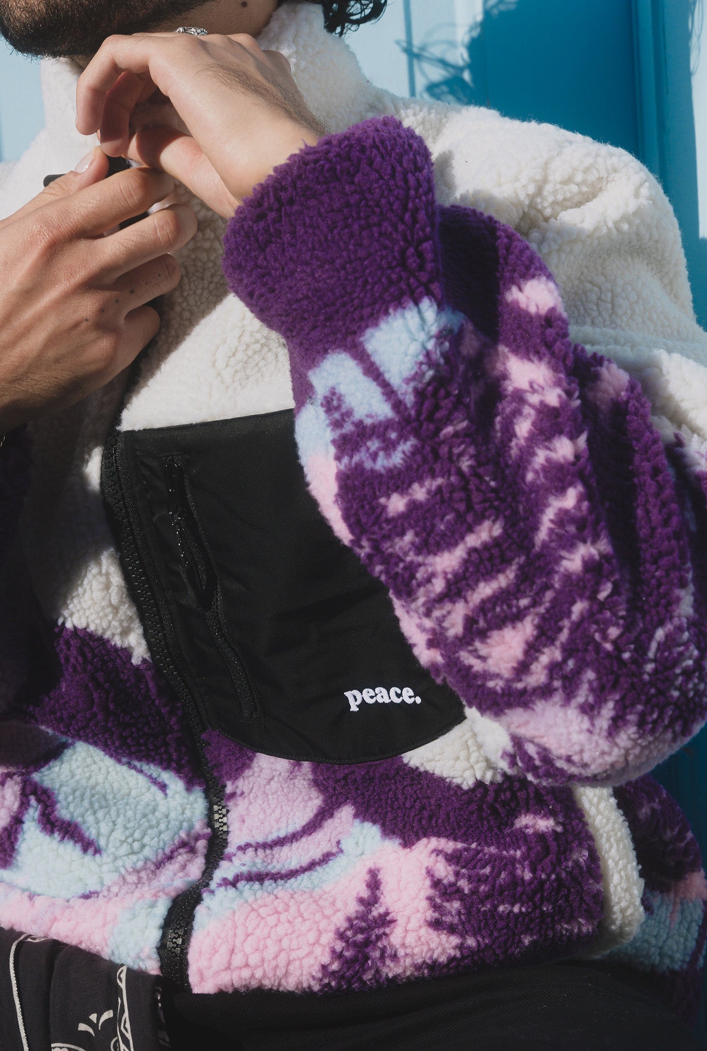 Peace Basics Fleece Sherpa - Winter Berry