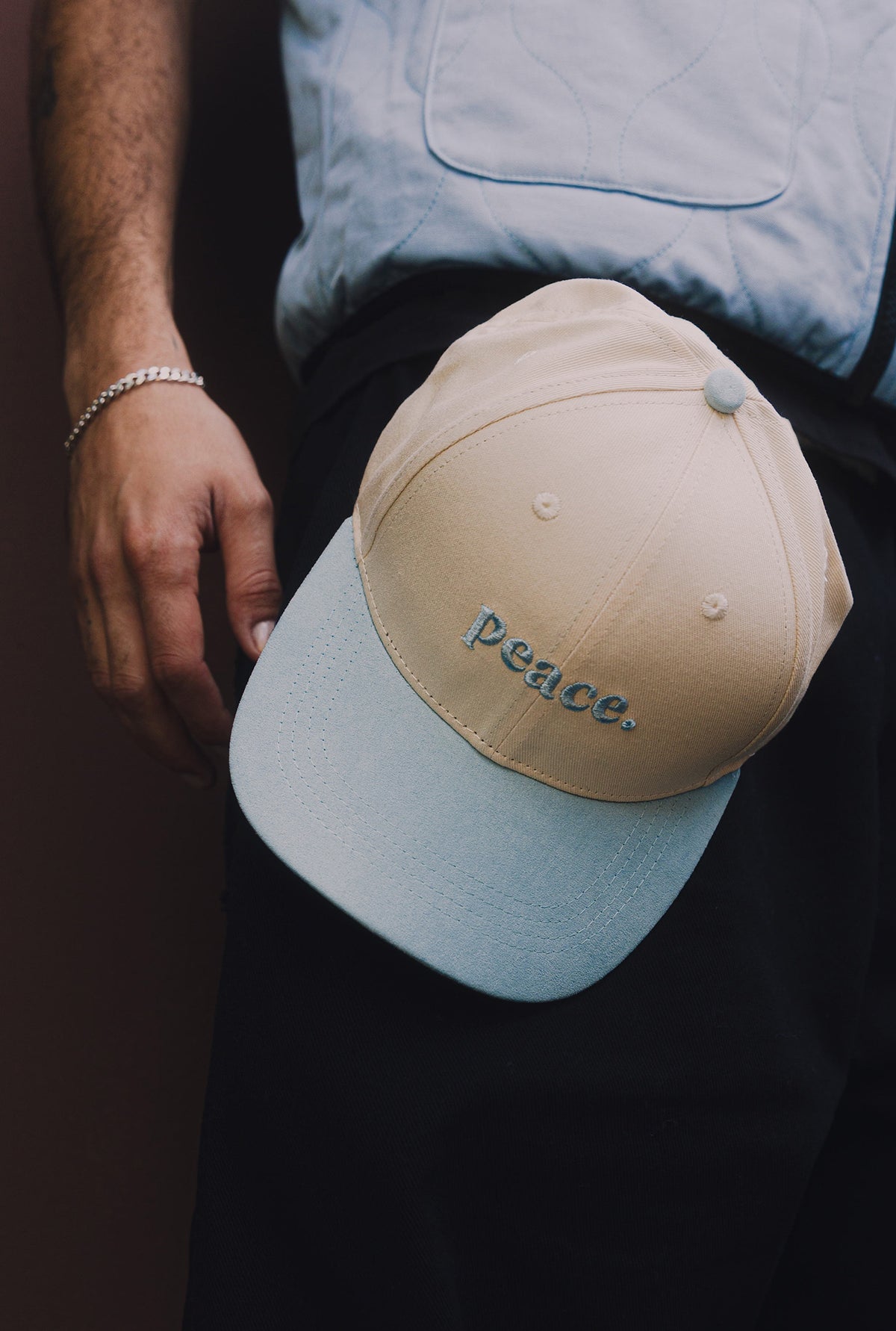 Peace Basics A-Frame Cap - Winter Sky / Ivory