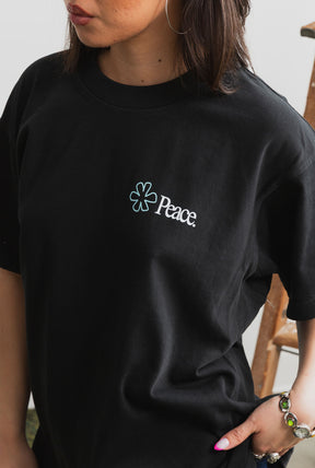 Show Love Heavyweight Garment Dyed T-Shirt - Black