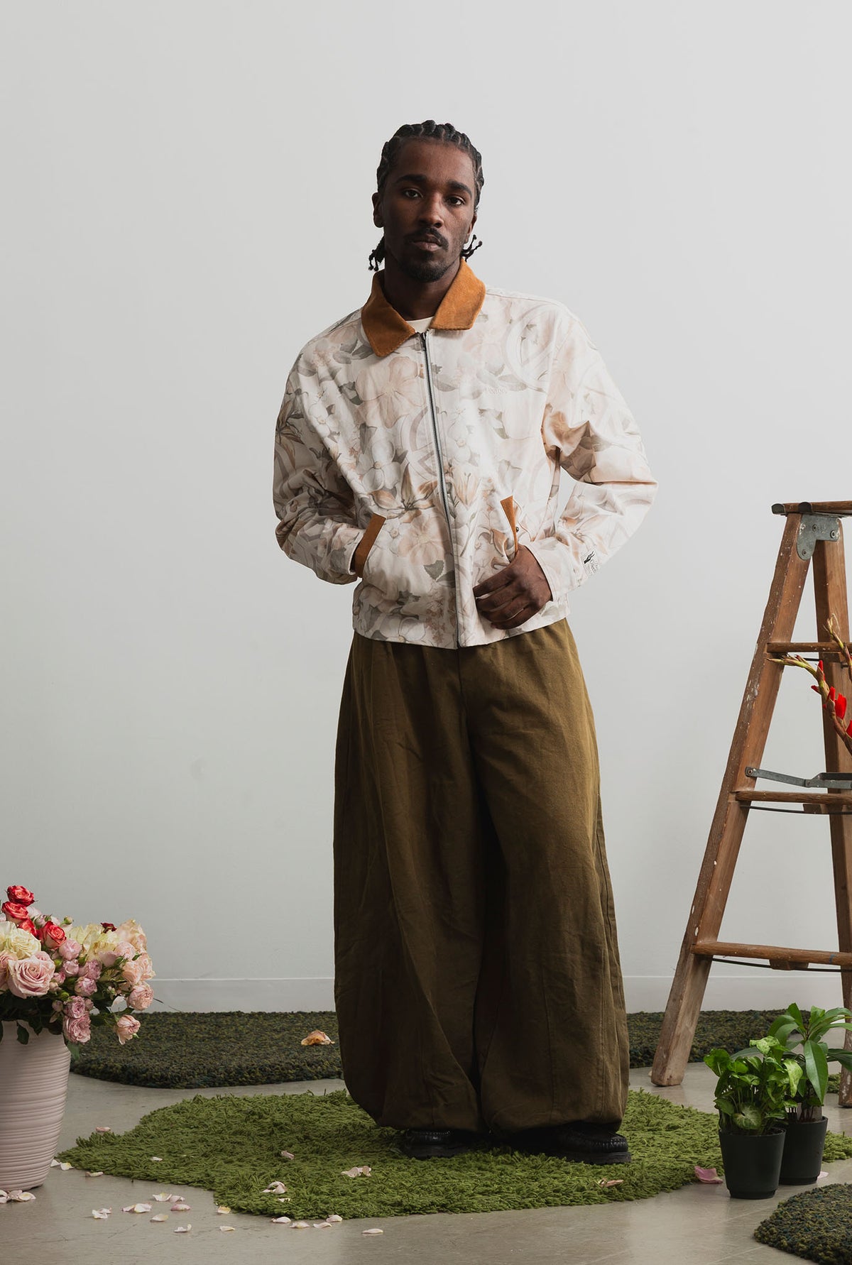 Peace Corduroy Work Jacket - Floral