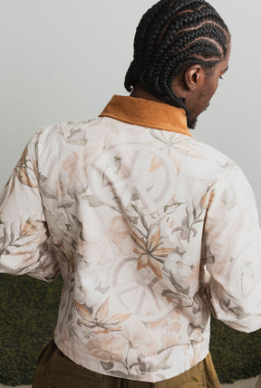 Peace Corduroy Work Jacket - Floral