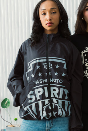 Washington Spirit Emblem Windbreaker Jacket - Black / White
