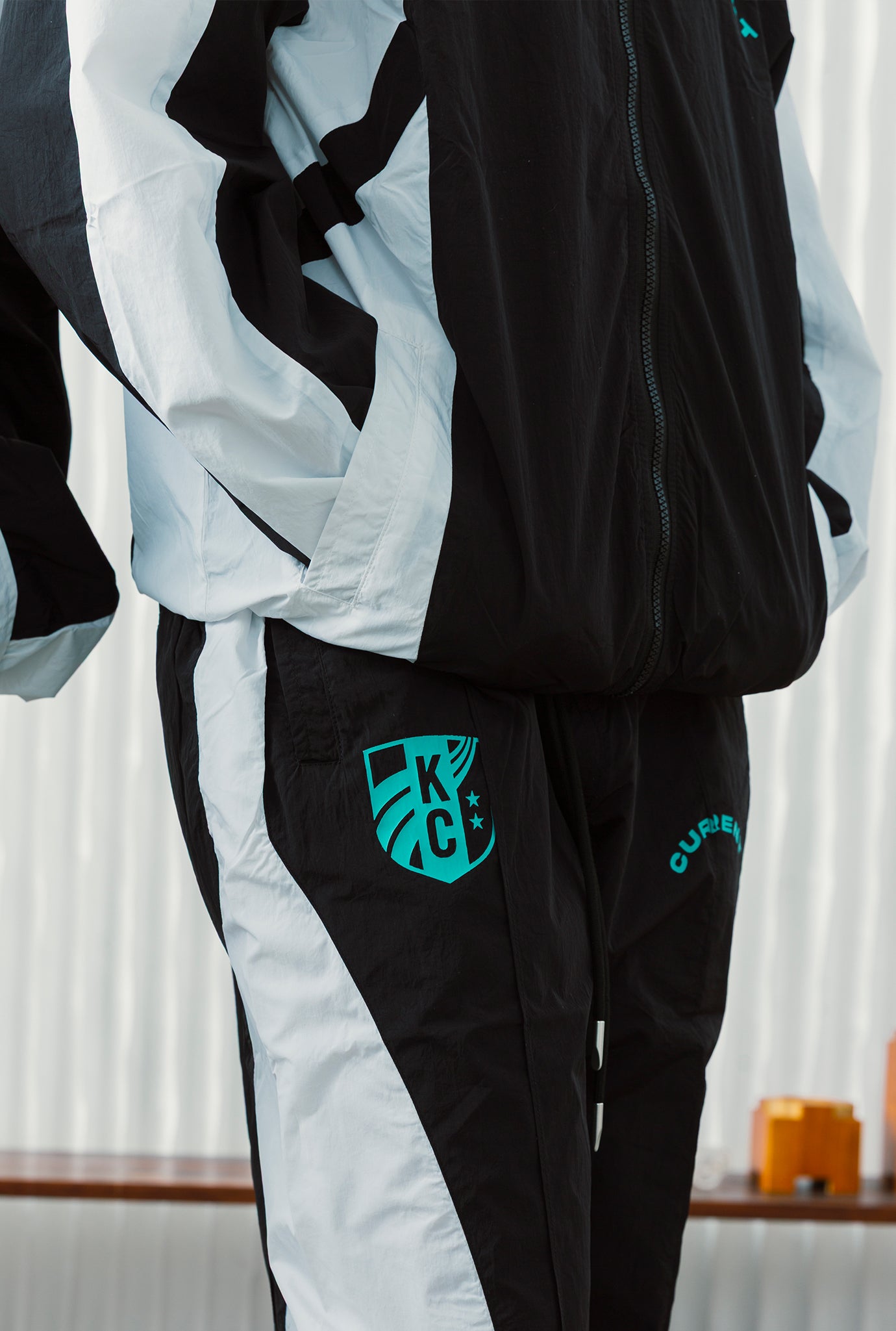 Pantalon de survêtement Kansas City Current Colour Block - Noir/Blanc