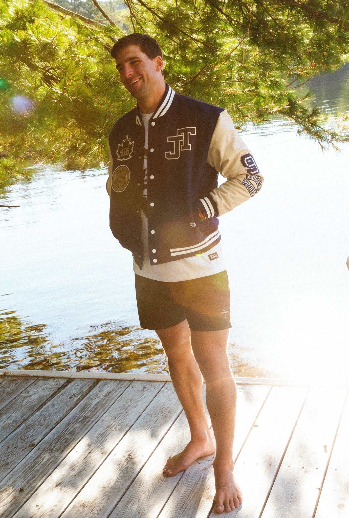 P/C x John Tavares Varsity Jacket - Navy
