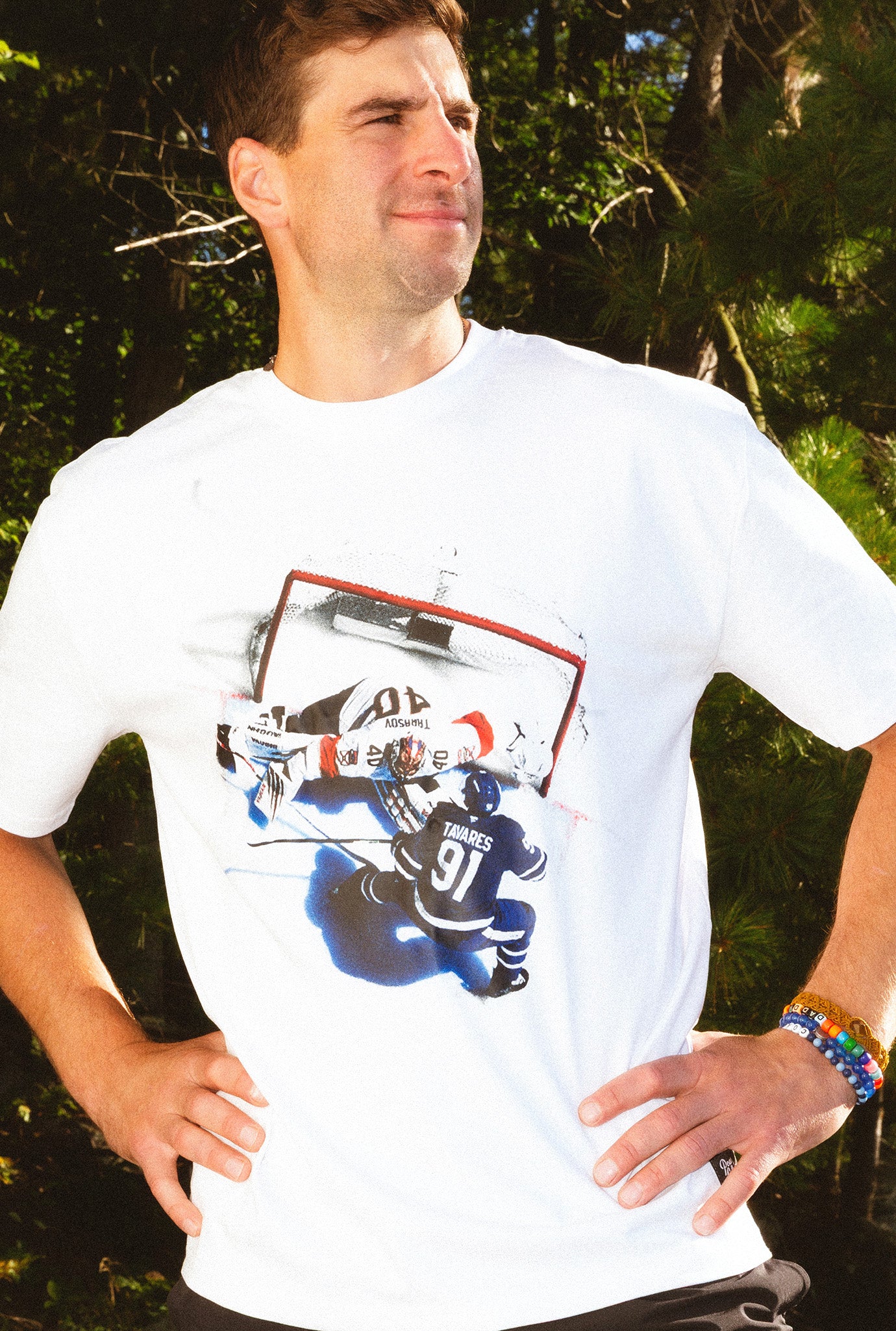 P/C x John Tavares Photographic Heavyweight T-Shirt - White