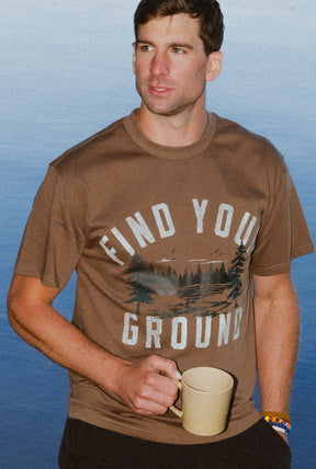 P/C x John Tavares Find Your Ground Heavyweight T-Shirt - Walnut