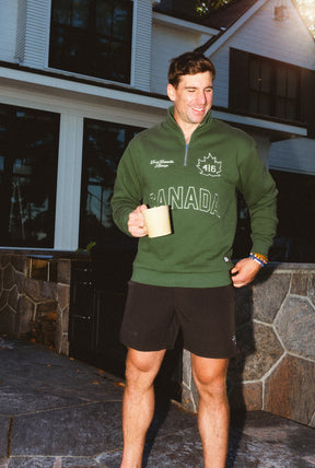 P/C x John Tavares Canada Heavyweight Quarter Zip - Forest Green