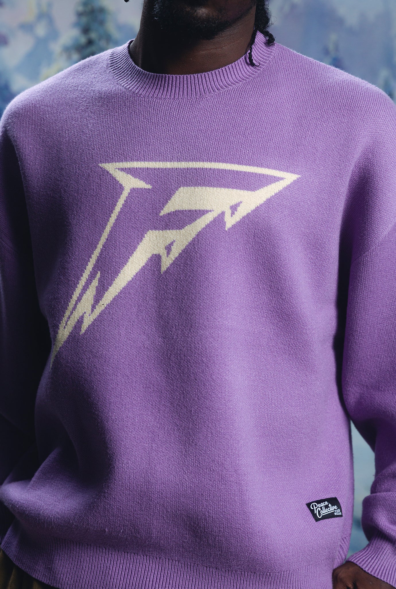 Minnesota Frost Logo Knit Sweater - Purple
