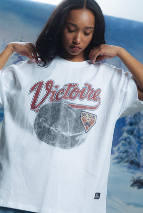 Montréal Victoire Puck Heavyweight T-Shirt - White