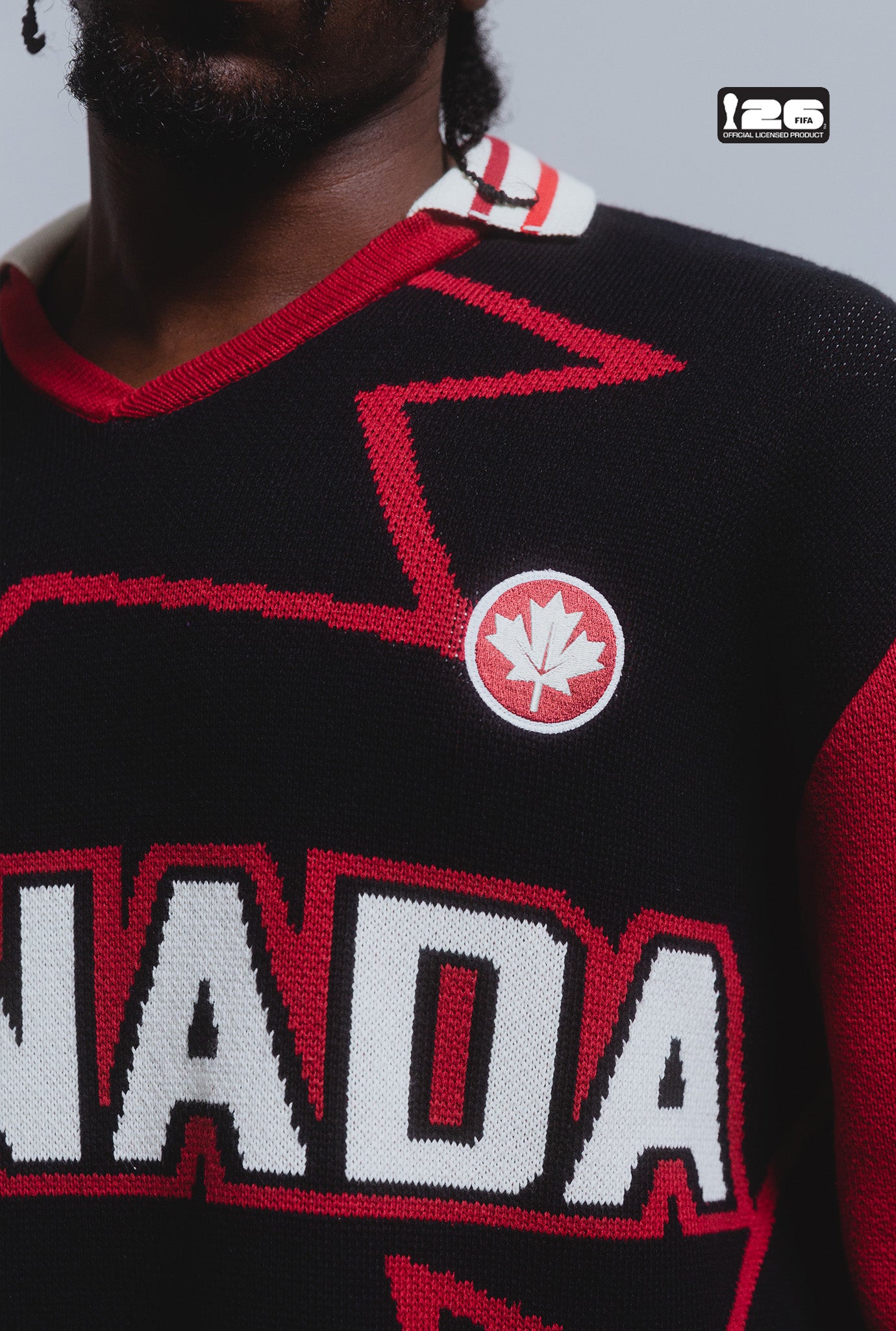 FIFA World Cup 2026™ Canada Knit Long Sleeve Jersey - Black