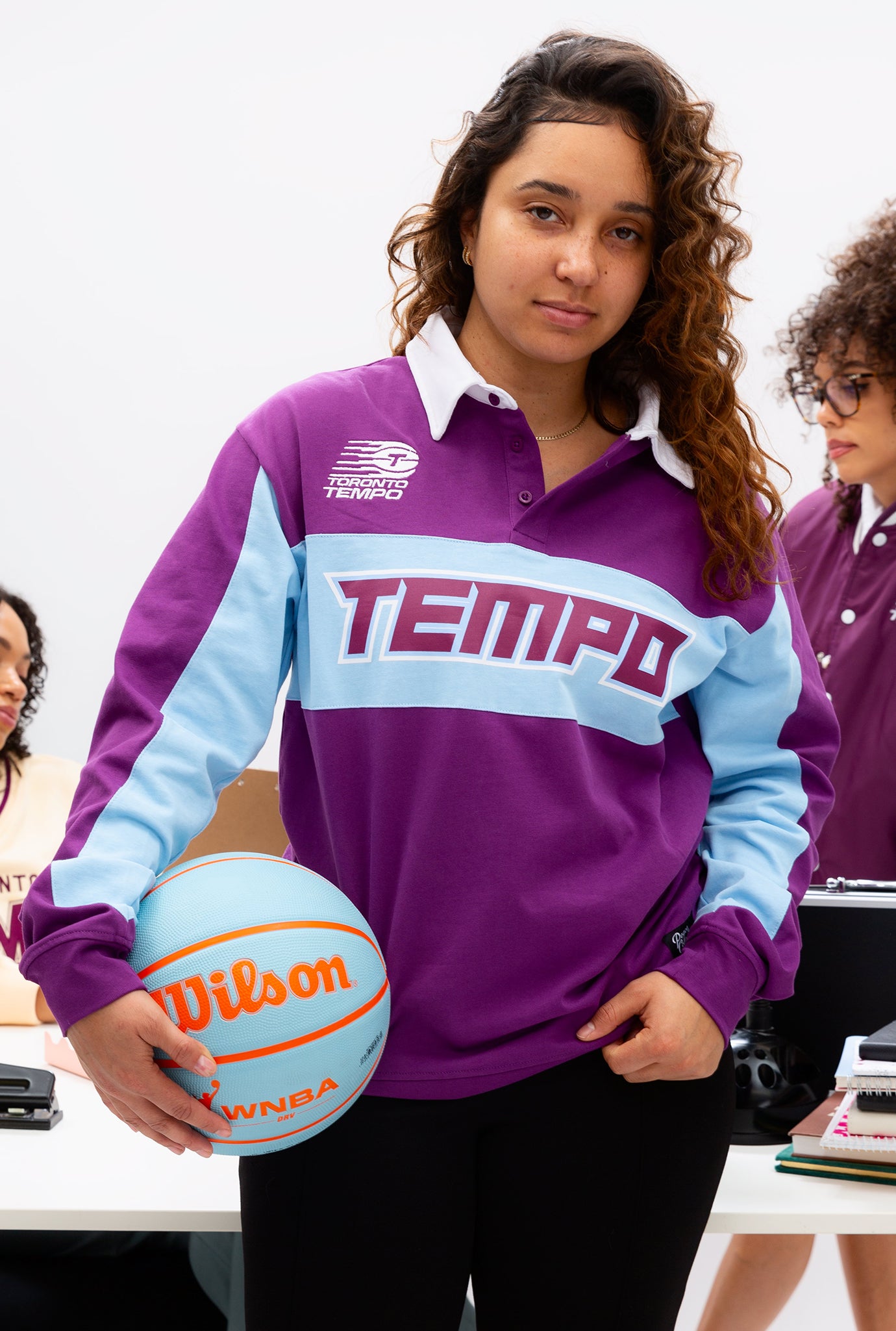 Toronto Tempo Oversized Rugby - Bordeaux / Hydrogen Blue