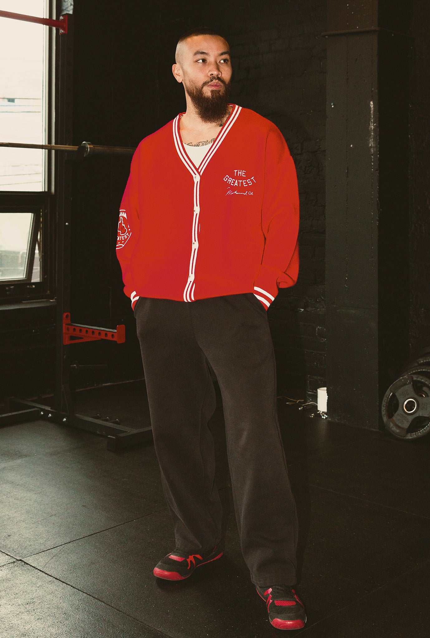 P/C x Muhammad Ali Knit Cardigan - Red