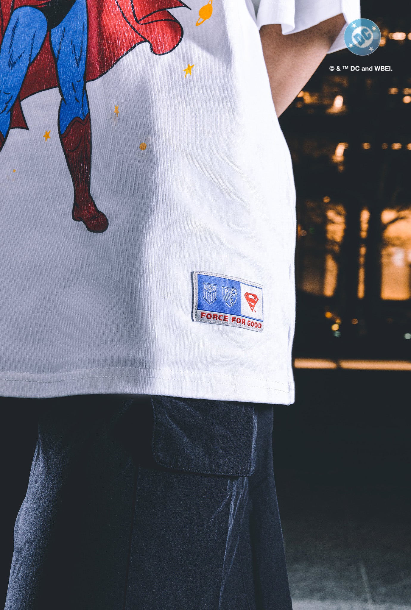 T-shirt US Soccer x DC Comics Superman Comet Heavyweight - Blanc