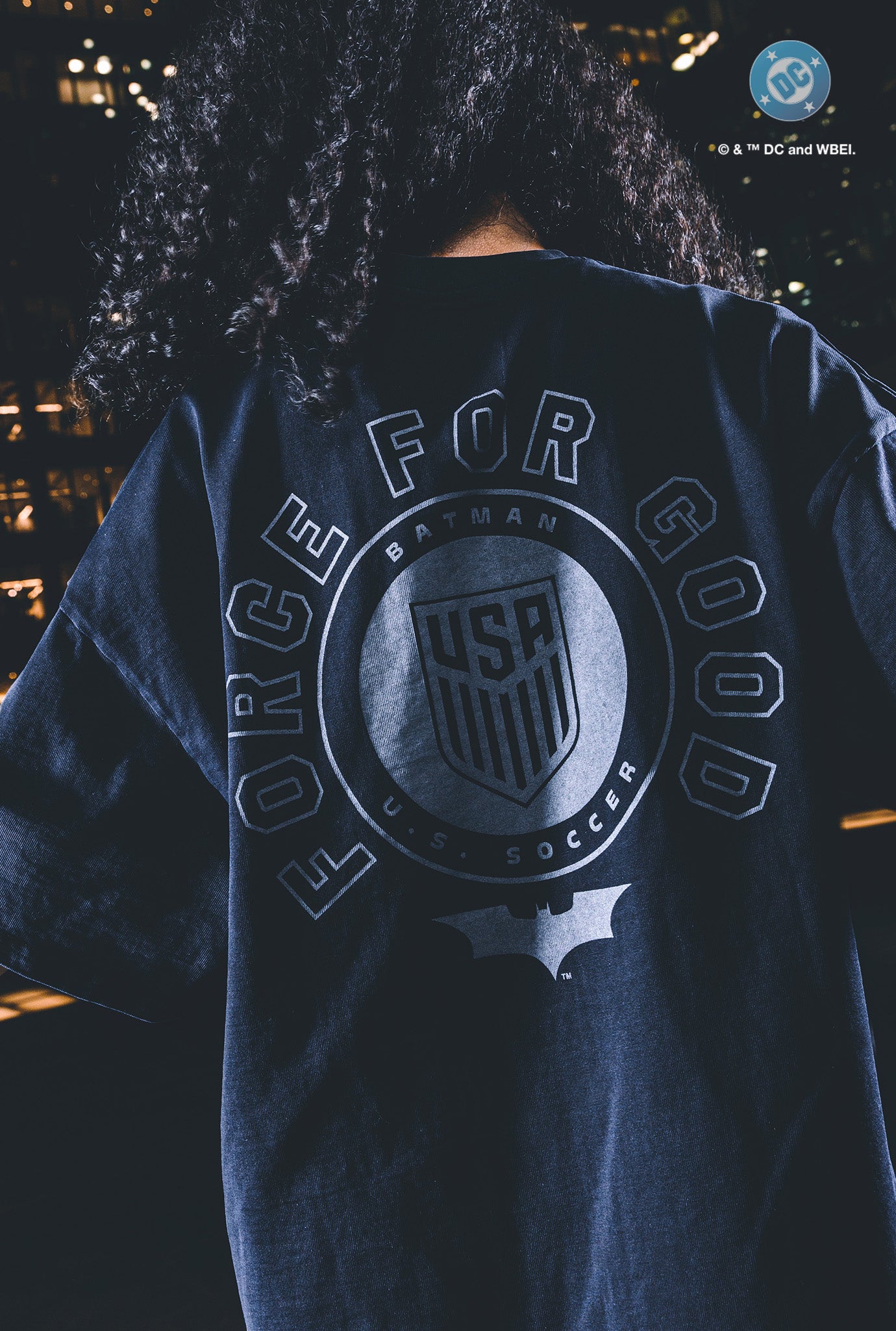 US Soccer x DC Comics Camiseta Batman - Negra