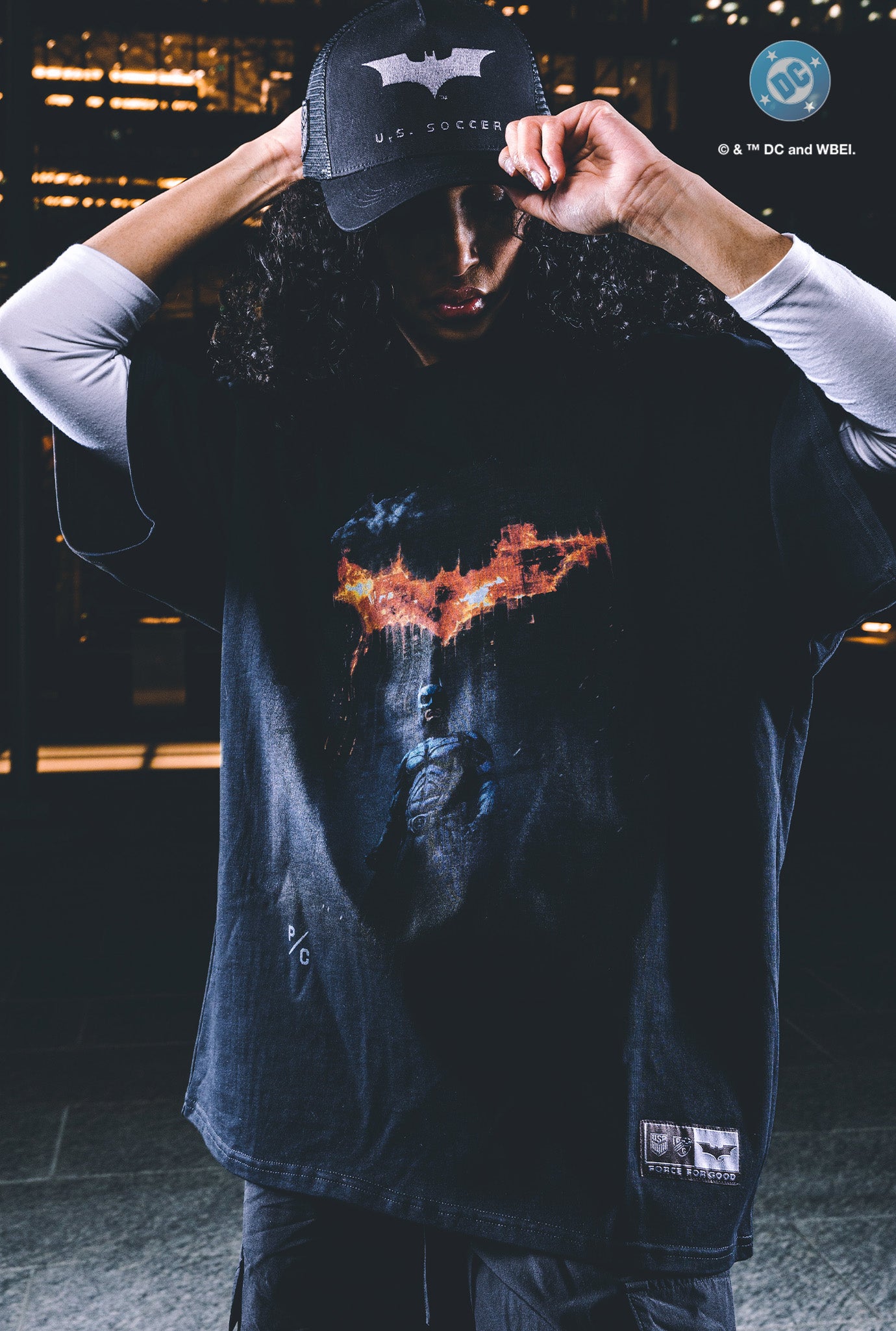 T-shirt US Soccer x DC Comics The Dark Knight Heavyweight - Noir