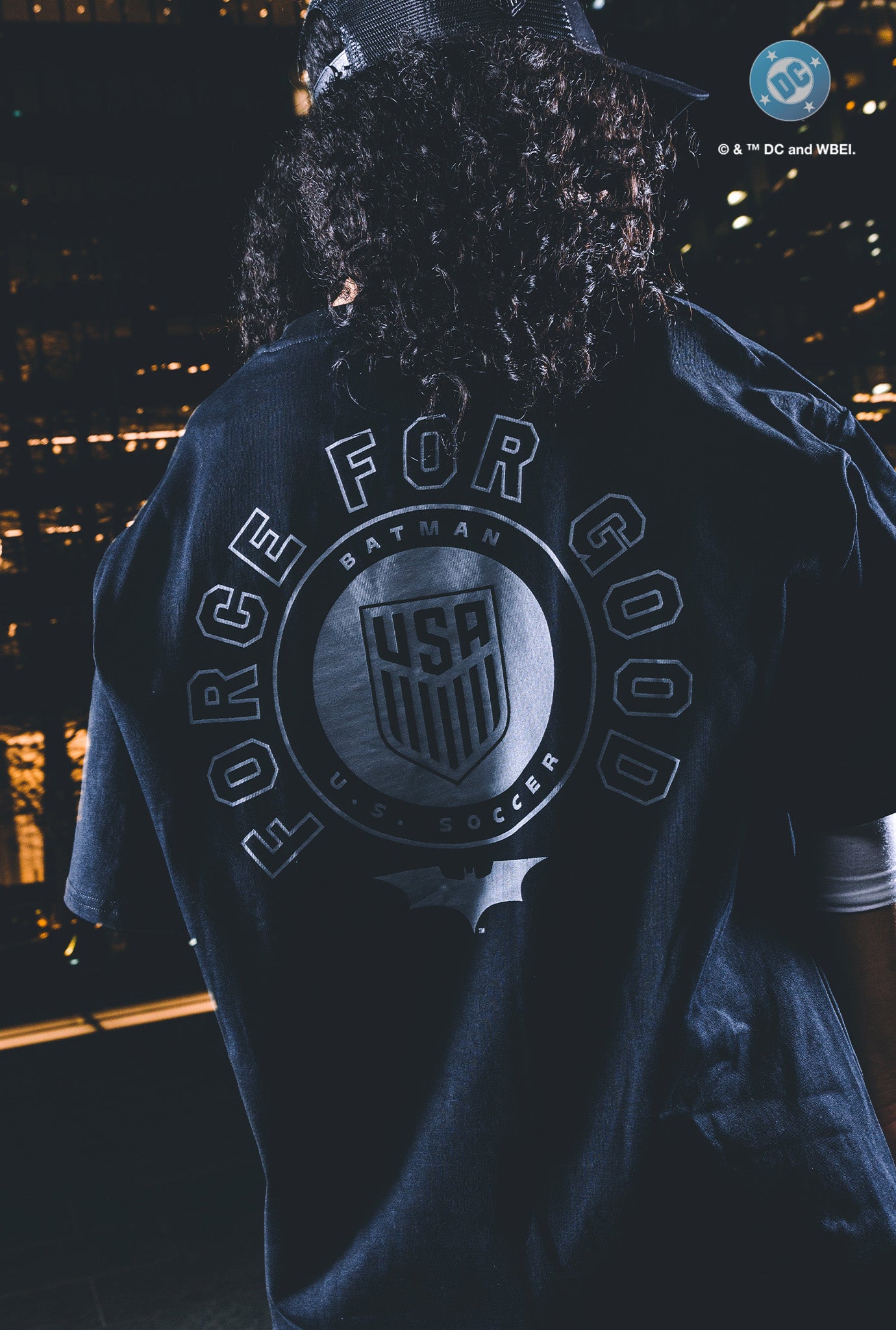 T-shirt US Soccer x DC Comics The Dark Knight Heavyweight - Noir