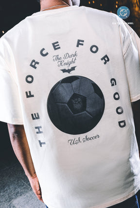 T-shirt poids lourd US Soccer x DC Comics « Se battre pour chaque pouce » - Ivoire