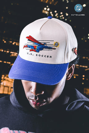 Gorra A-Frame US Soccer x DC Comics x P/C Superman - Marfil / Azul