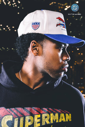 Gorra A-Frame US Soccer x DC Comics x P/C Superman - Marfil / Azul