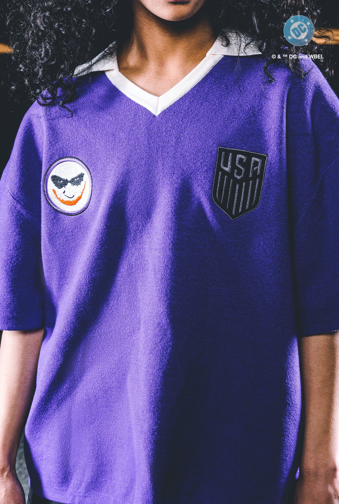 Maillot tricoté US Soccer x DC Comics Joker - Violet