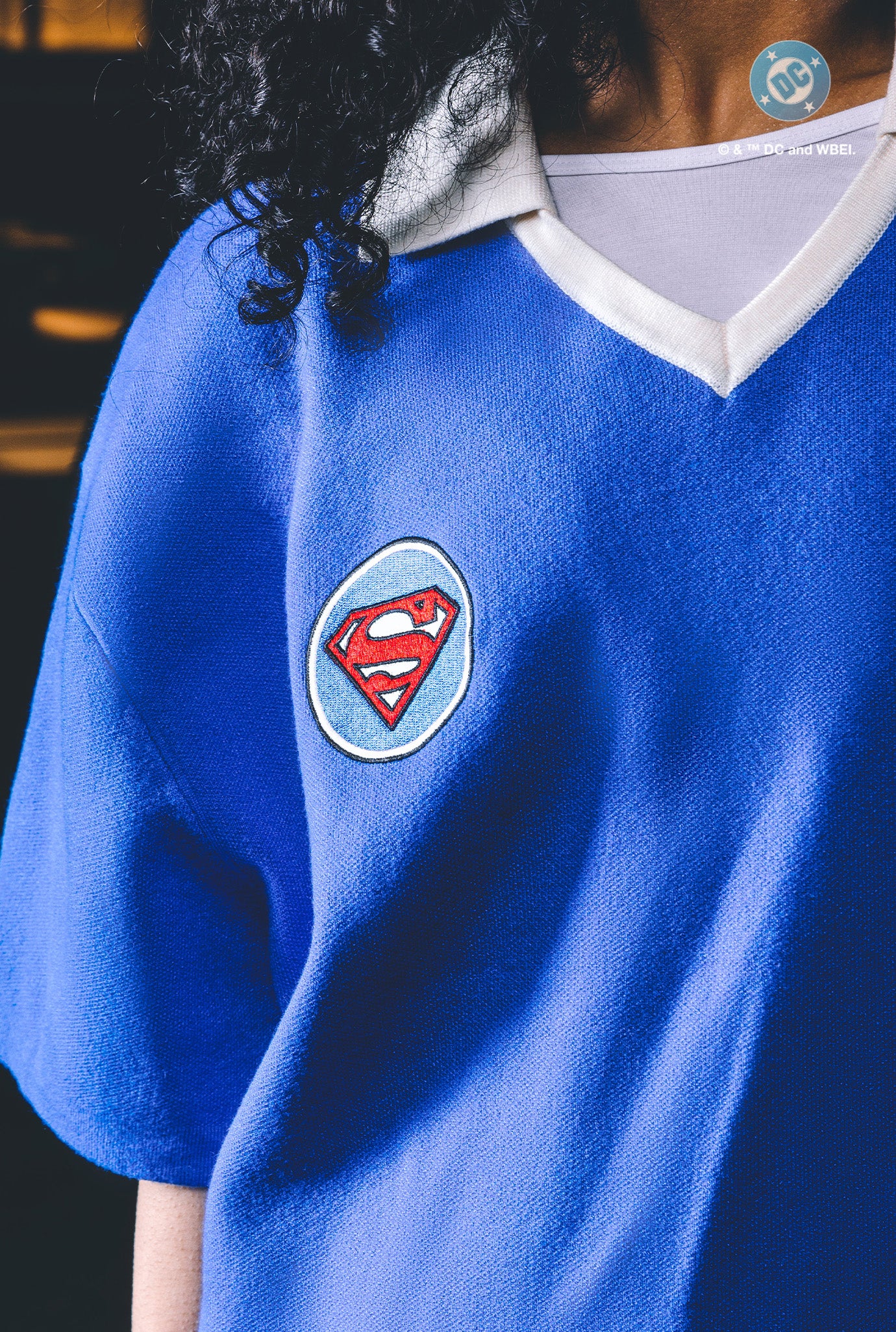 Maillot Superman bleu, co-produit par l'US Soccer et DC Comics.