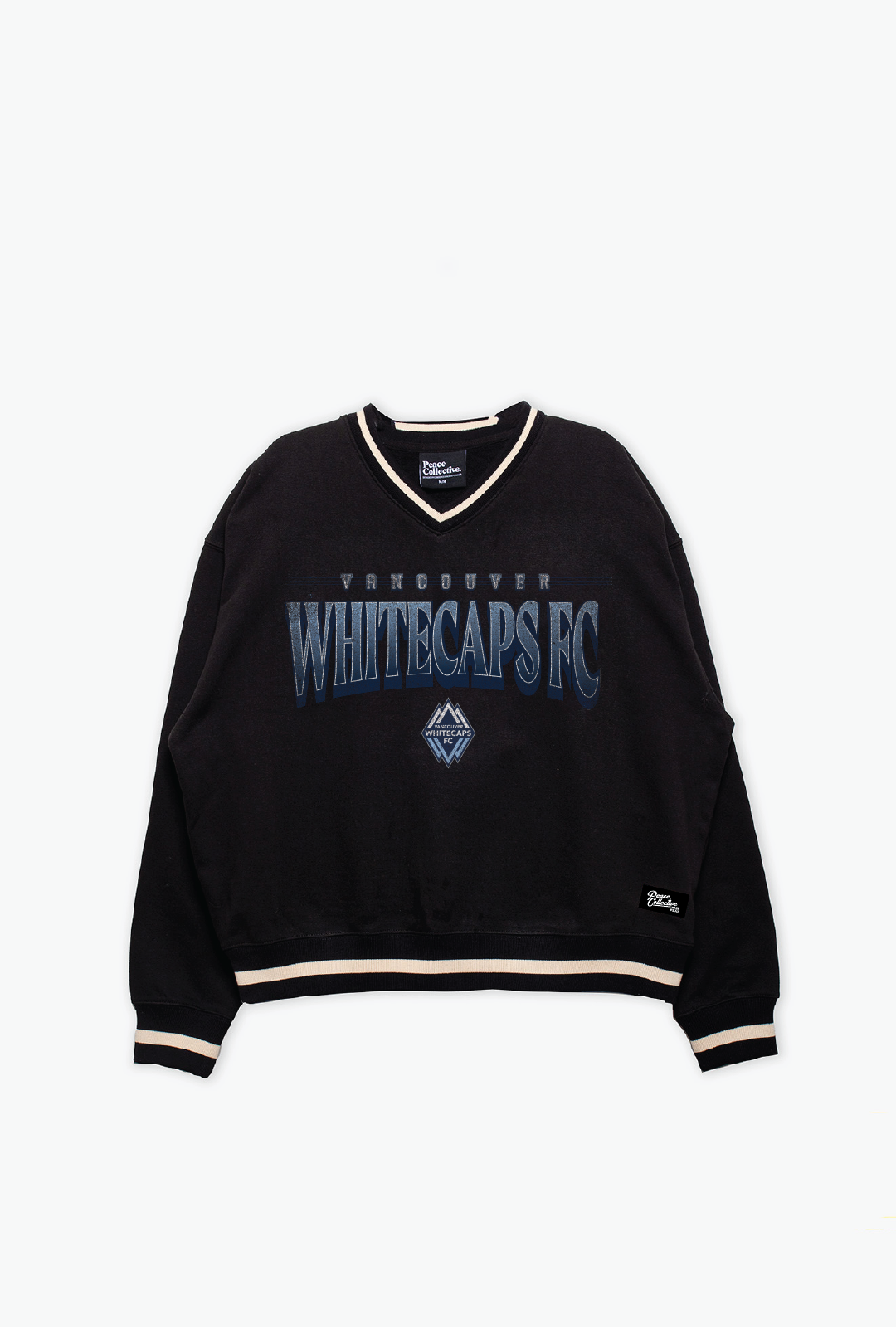 Vancouver Whitecaps FC V-Neck Heavyweight Crewneck - Black