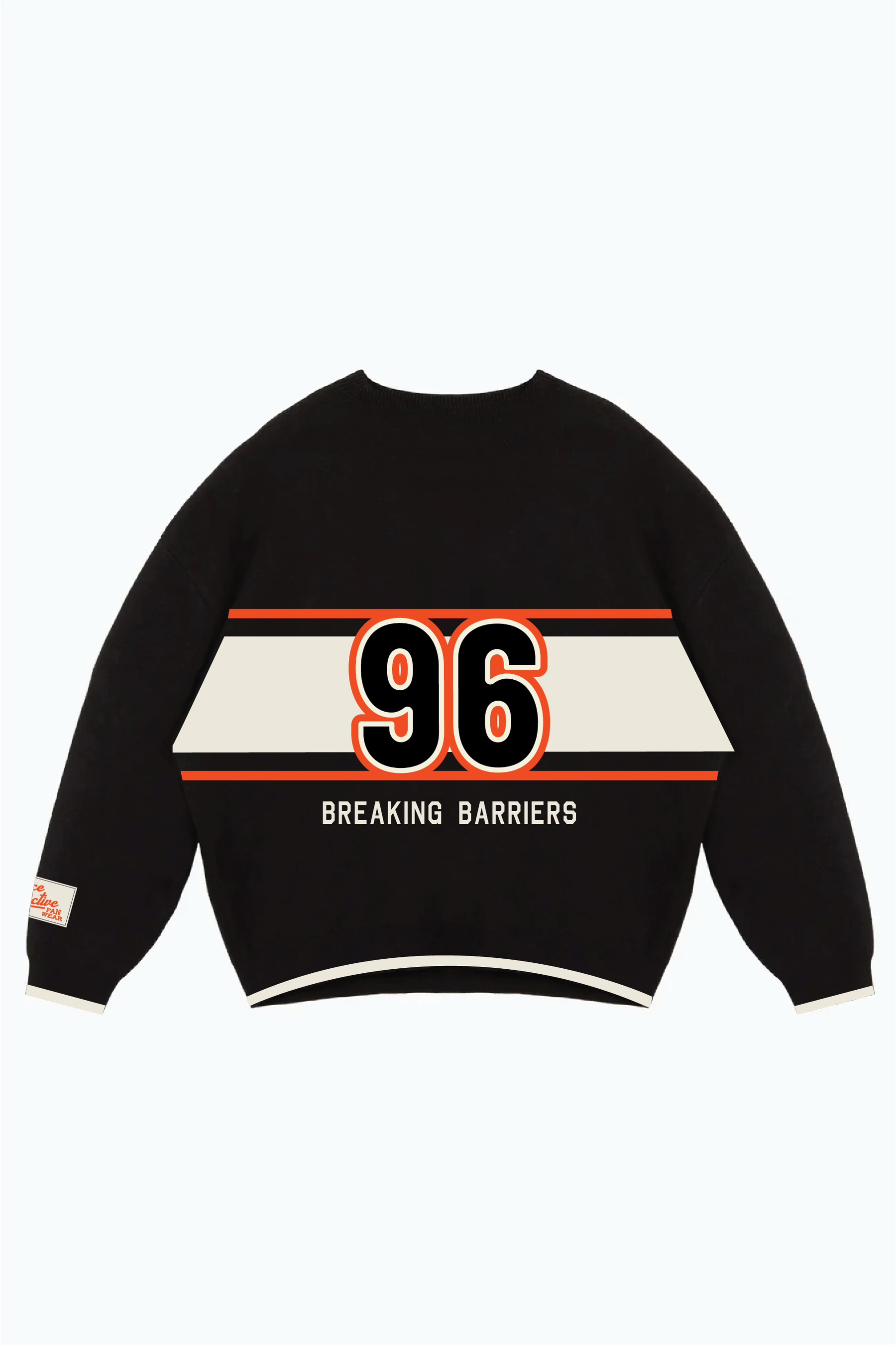 WNBA Since 96 Knit Sweater - Ivory / Fire Orange