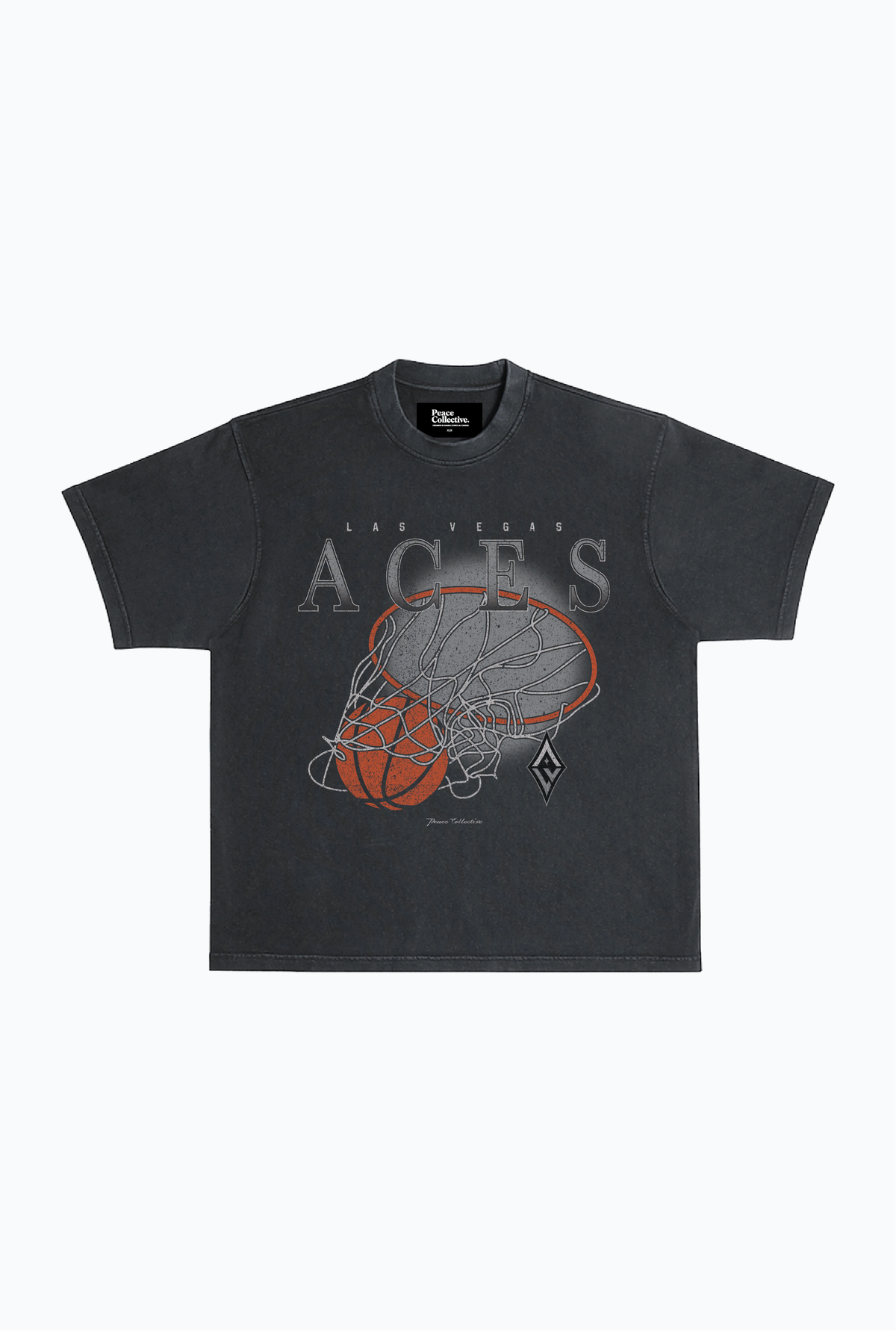 Las Vegas Aces Garment Dyed Heavyweight T-Shirt - Off Black