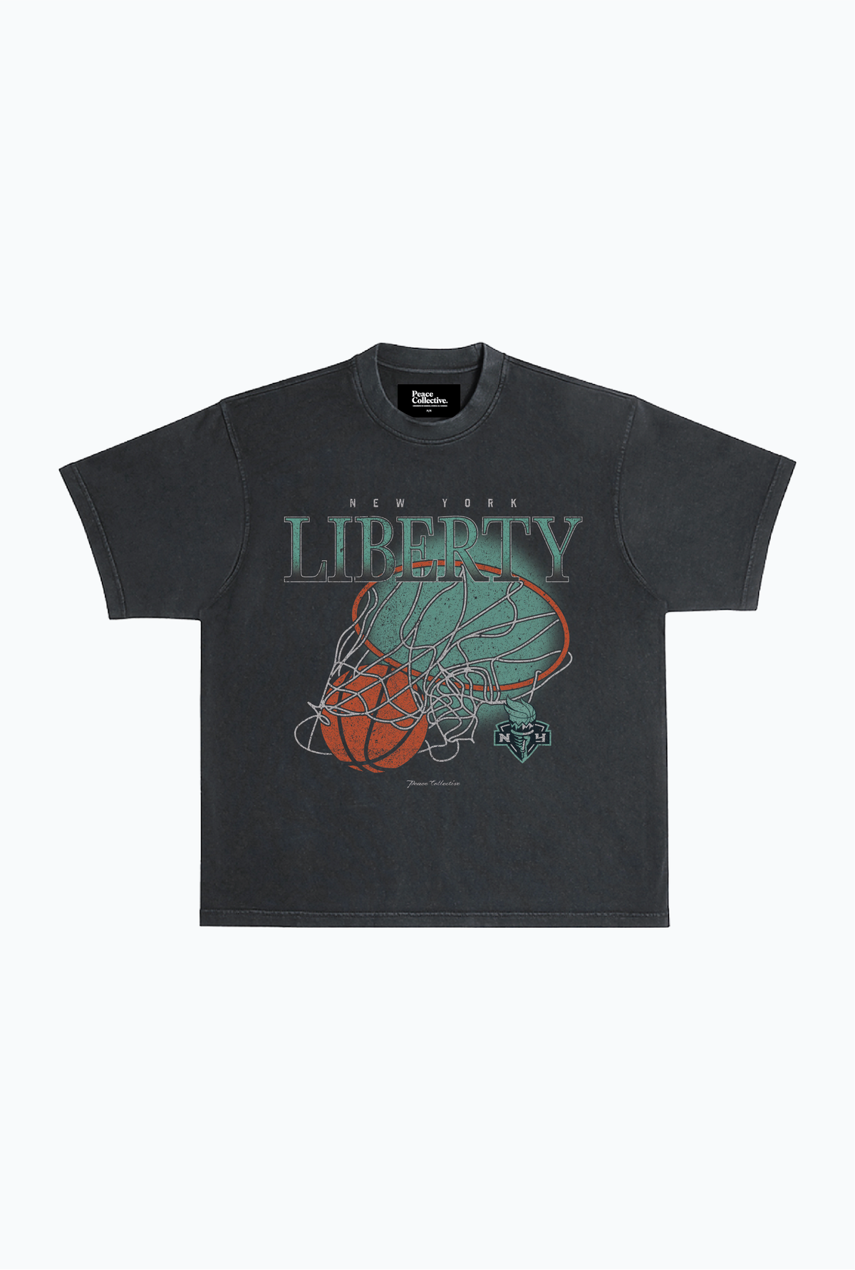 New York Liberty Heavyweight T-Shirt - Off Black