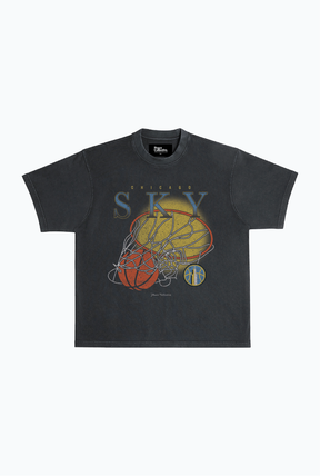 Chicago Sky Heavyweight T-Shirt - Off Black