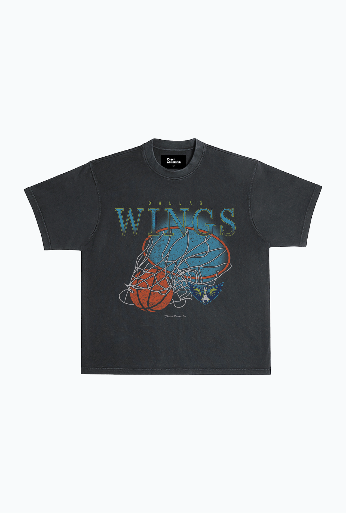 Dallas Wings Heavyweight T-Shirt - Off Black