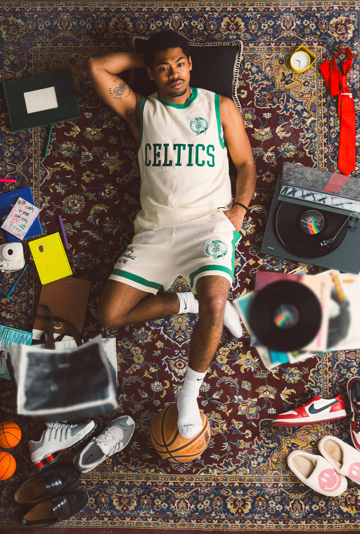 Boston Celtics Knit Basketball Shorts - Ivory