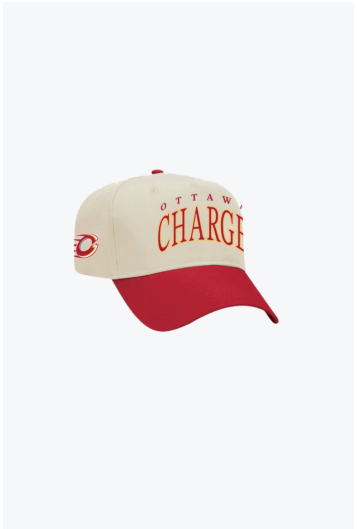 Ottawa Charge A-Frame Cap - Ivory / Red