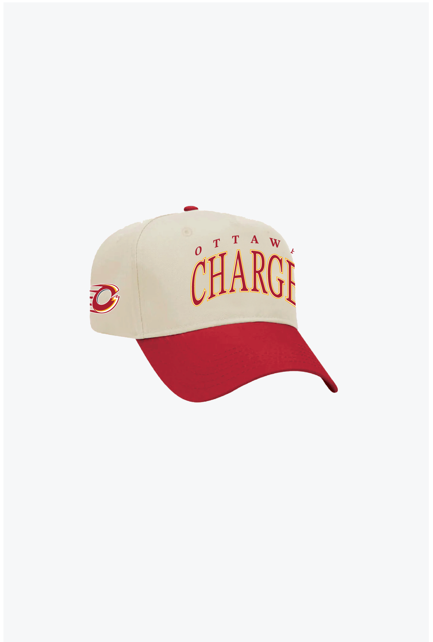 Ottawa Charge A-Frame Cap - Ivory / Red