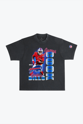 James Cook Heavyweight Garment Dyed T-Shirt - Black