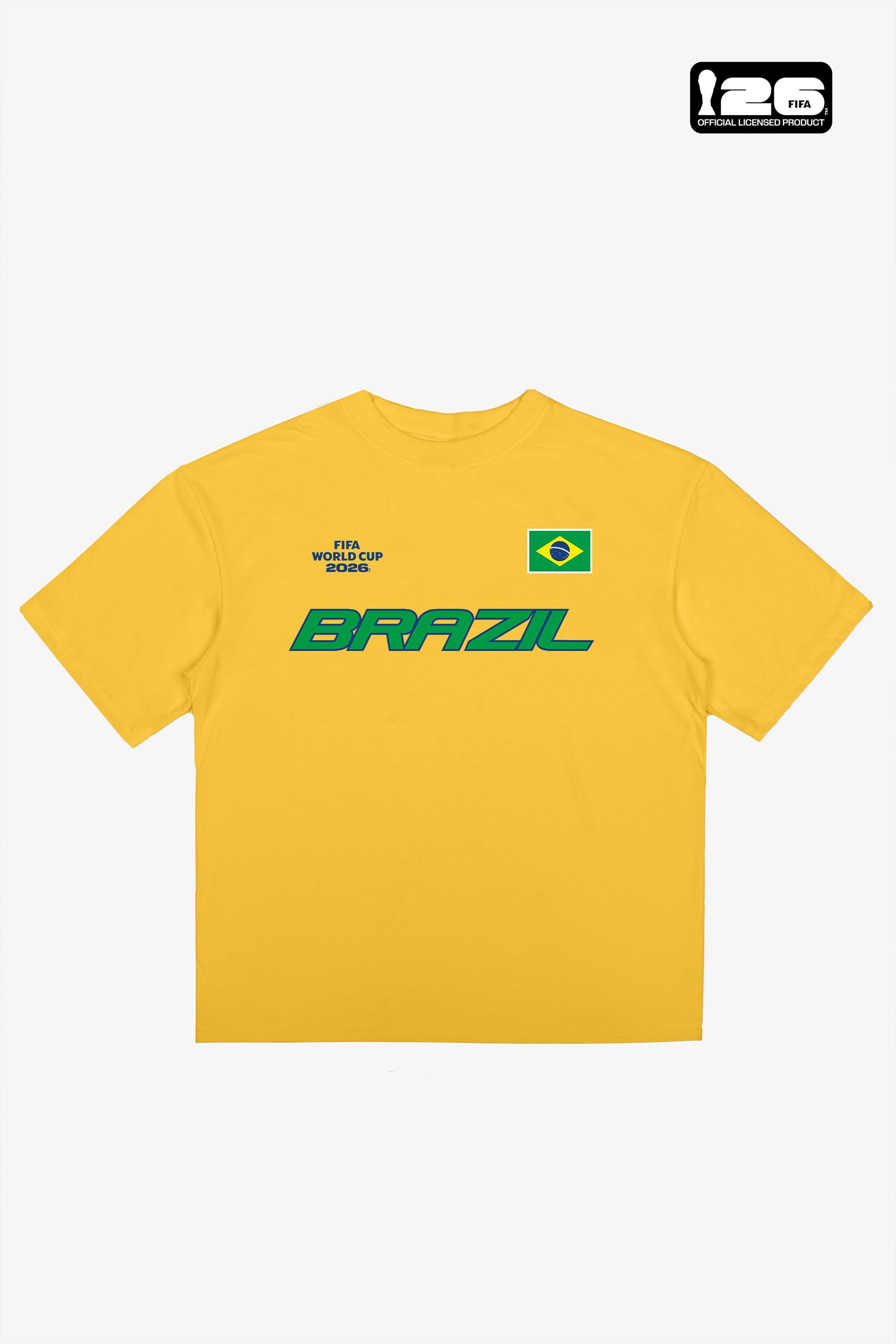 T-shirt jaune à logo tricolore Brésil Coupe du Monde de la FIFA 2026™ - Brésil