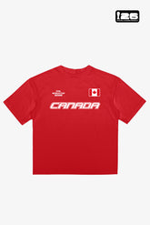 T-shirt rouge à trois logos Canada Coupe du Monde de la FIFA 2026™