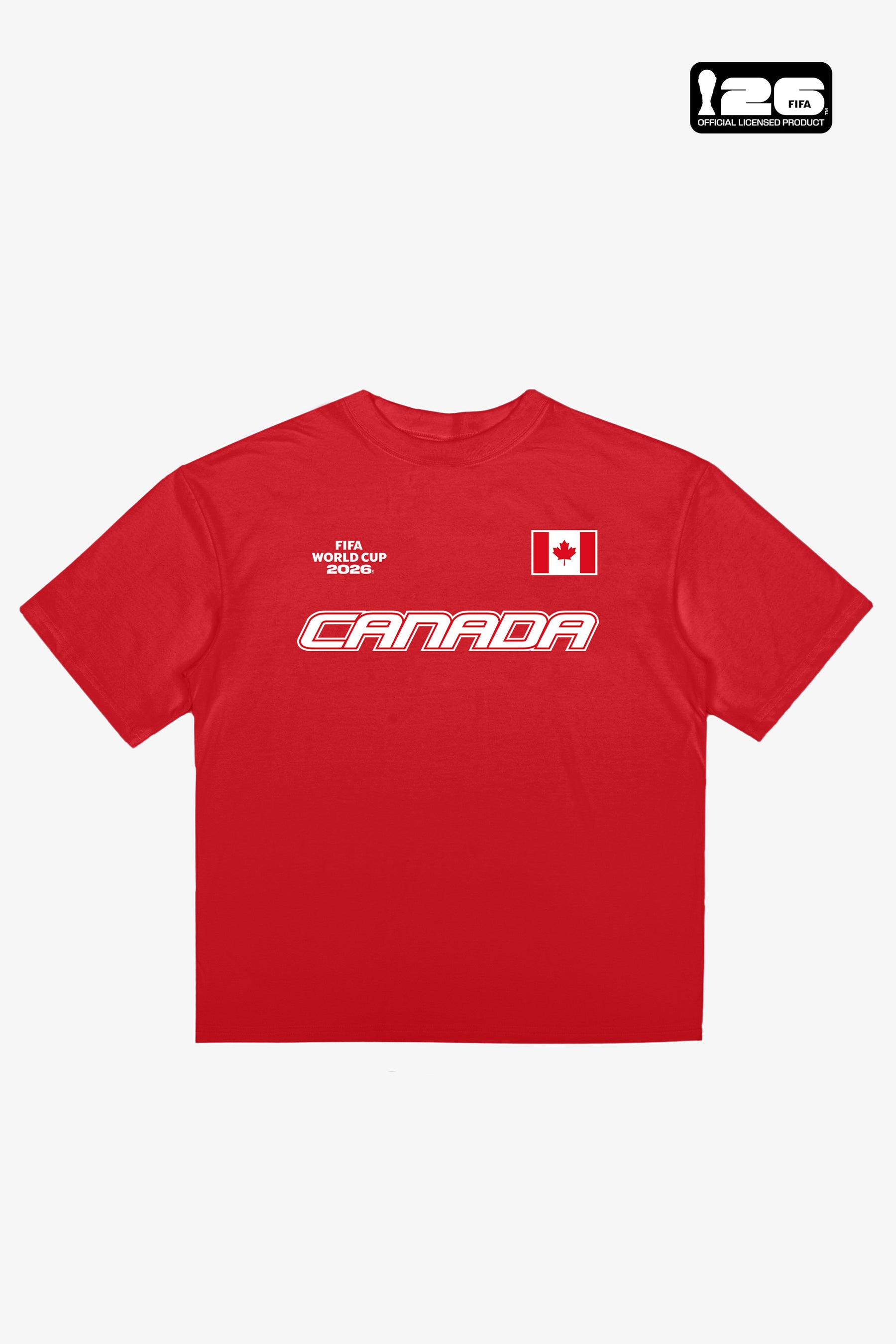 T-shirt rouge à trois logos Canada Coupe du Monde de la FIFA 2026™