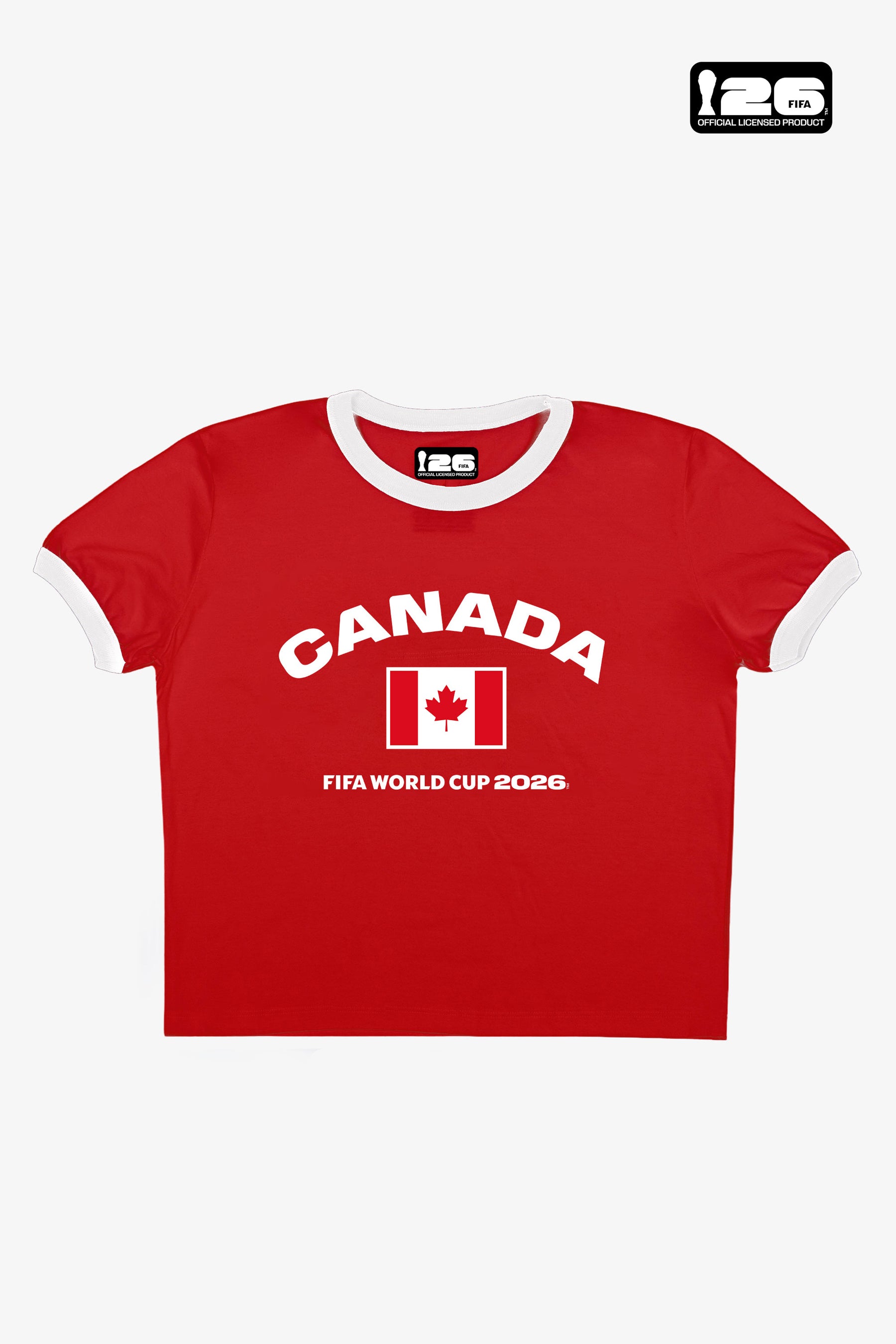 T-shirt court à col rond rouge - Coupe du Monde de la FIFA, Canada 2026™