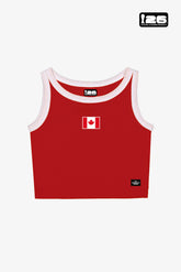 Débardeur court rouge pour femmes du Canada, Coupe du Monde de la FIFA 2026™ - Canada