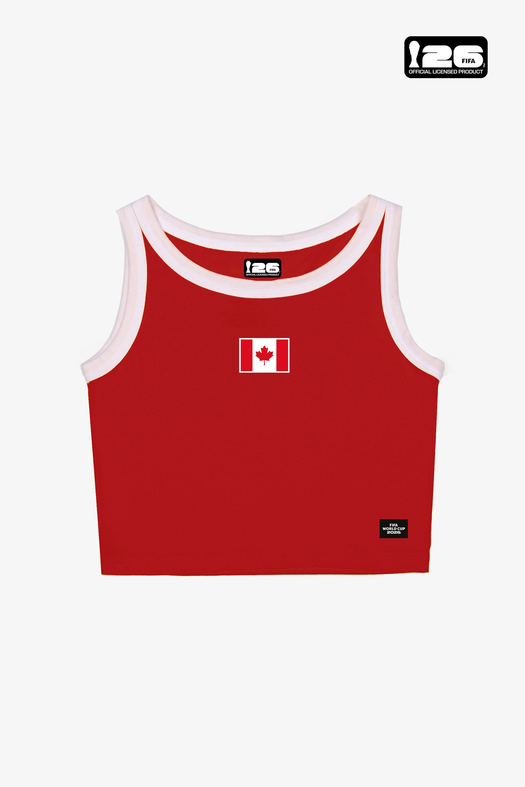 Débardeur court rouge pour femmes du Canada, Coupe du Monde de la FIFA 2026™ - Canada