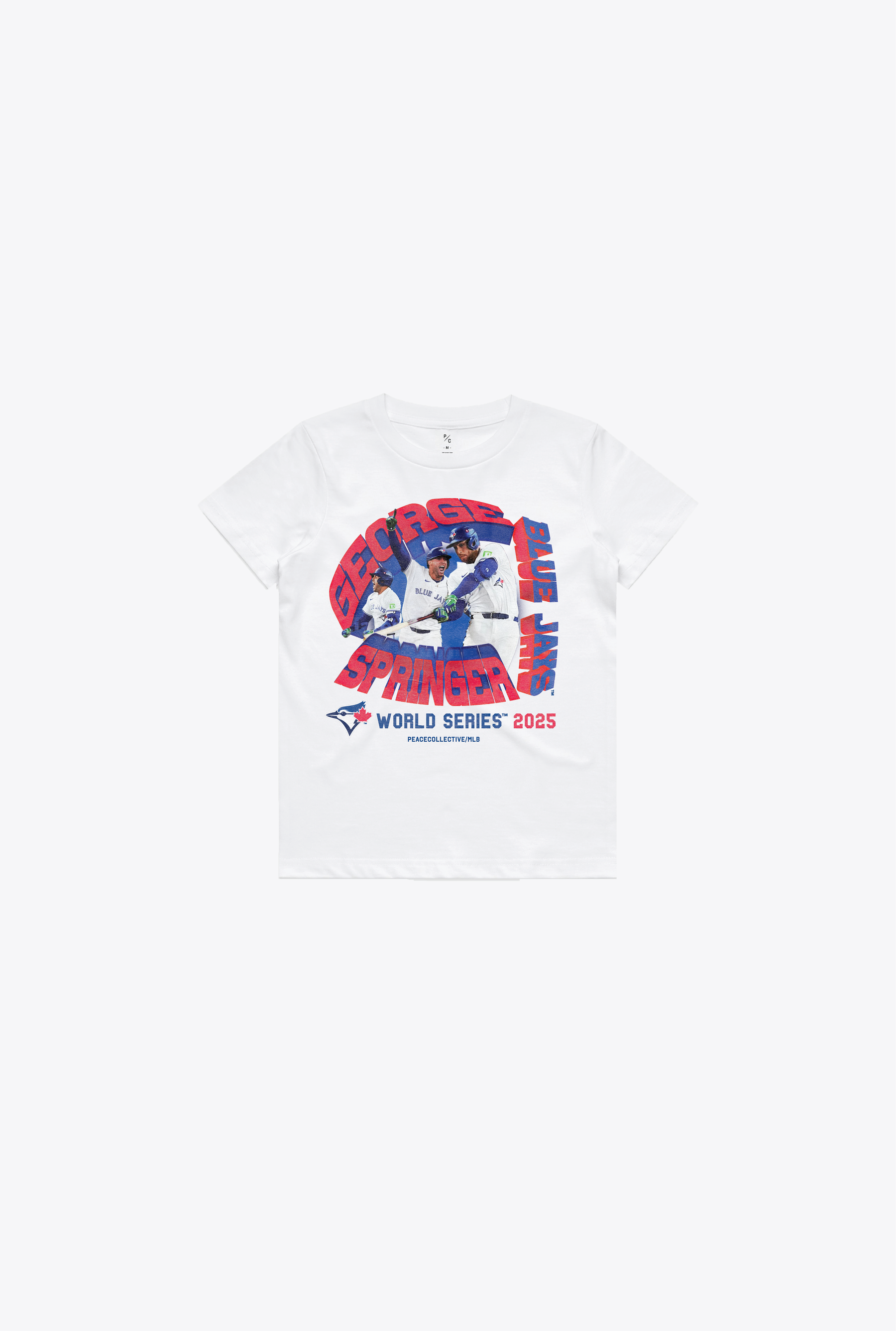 Toronto Blue Jays World Series 2025 George Springer Youth T-Shirt - White