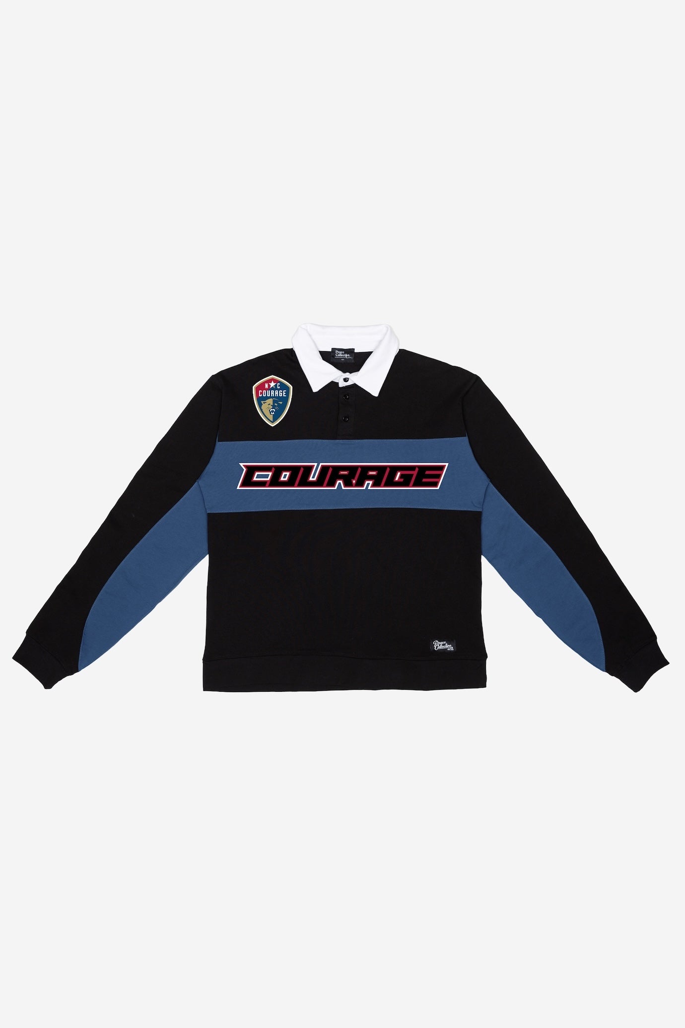 North Carolina Courage Rugby Polo - Black / Atlantic Blue