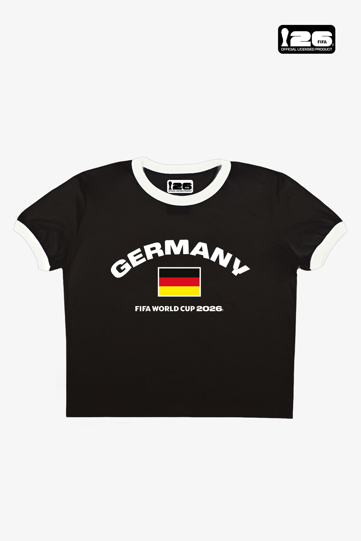 FIFA World Cup 2026™ Germany Cropped Ringer T-Shirt - Black