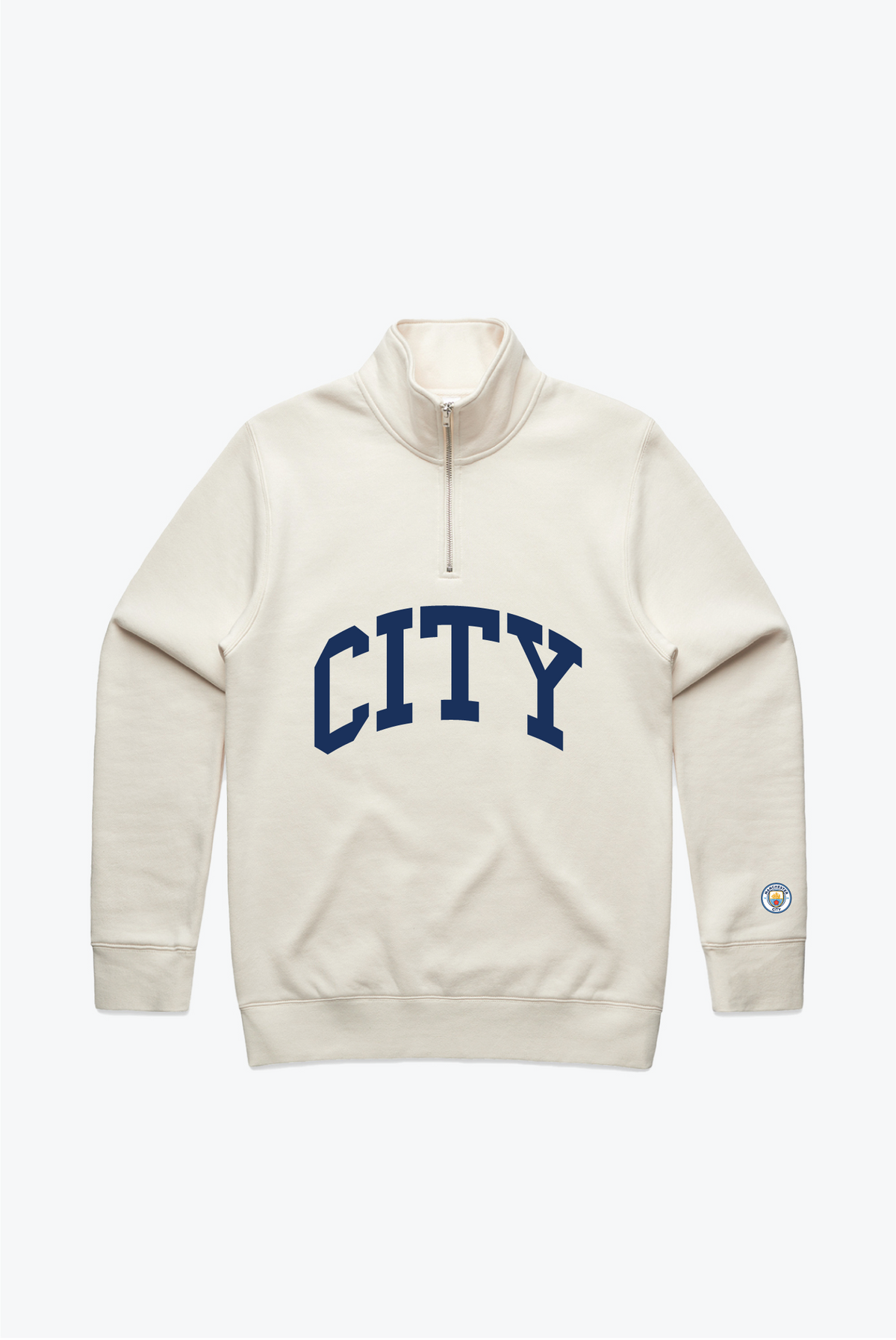 Manchester City FC Collegiate Quarter Zip - Ivory