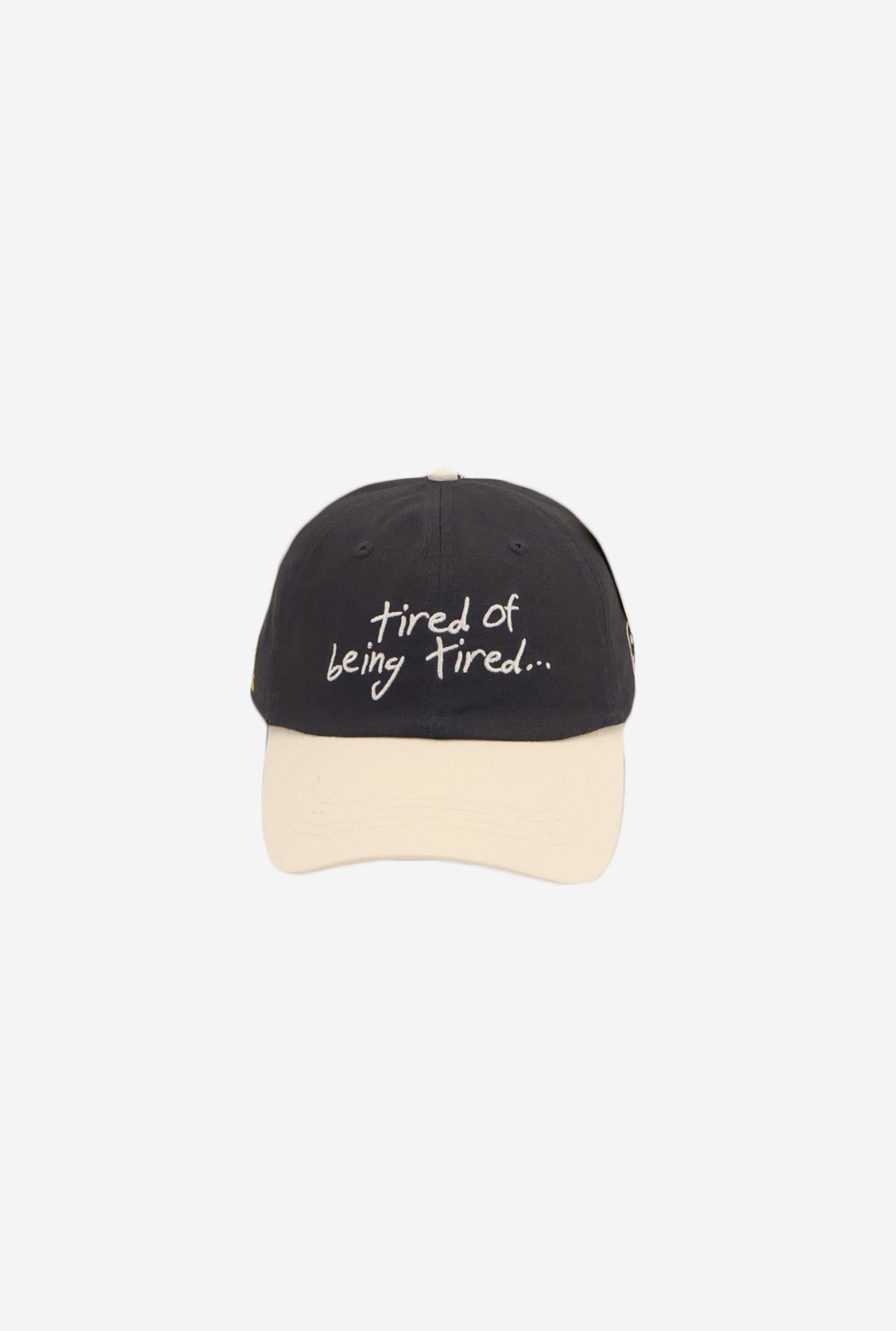 P/C x Smiley: Tired of Being Tired Dad Cap - Faded Black / Ivory