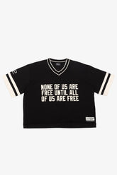P/C x Jackie Robinson Heavyweight V-Neck T-Shirt - Black