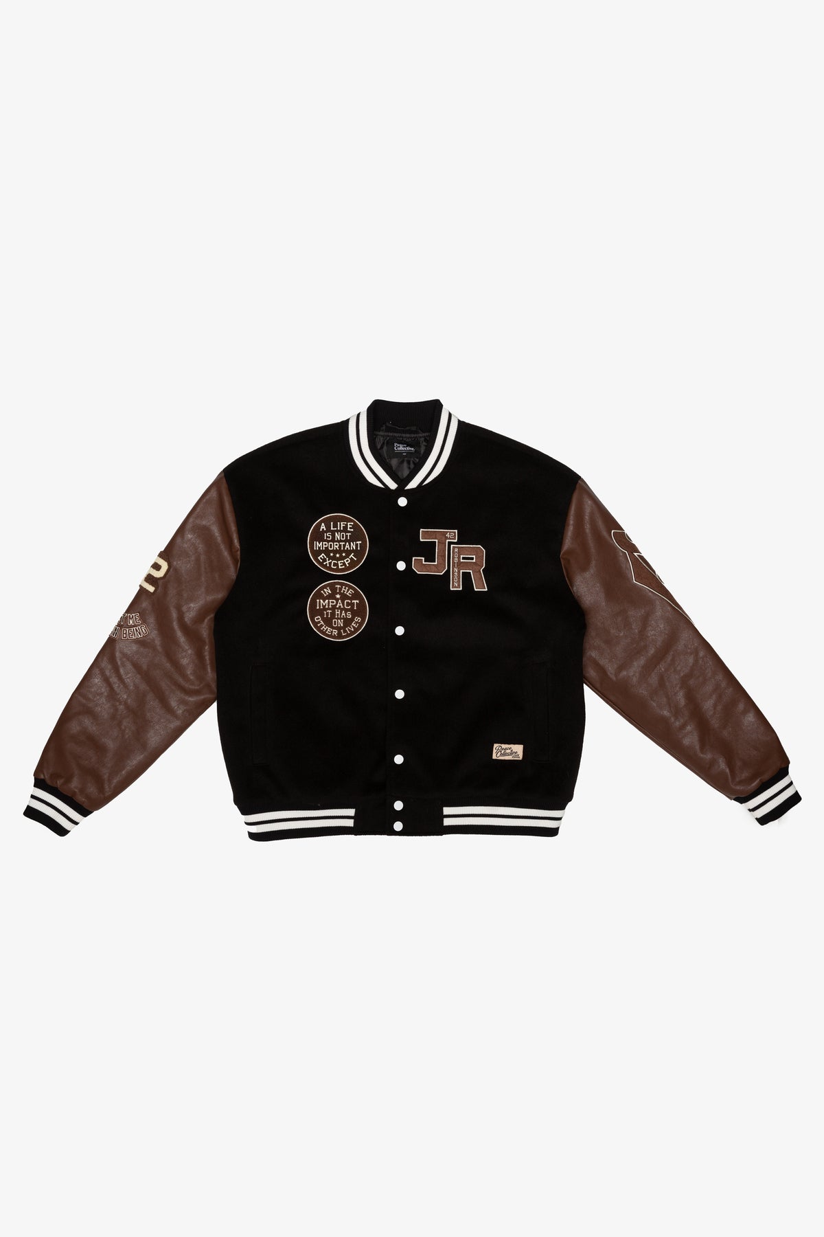 P/C x Jackie Robinson Letterman Jacket - Black