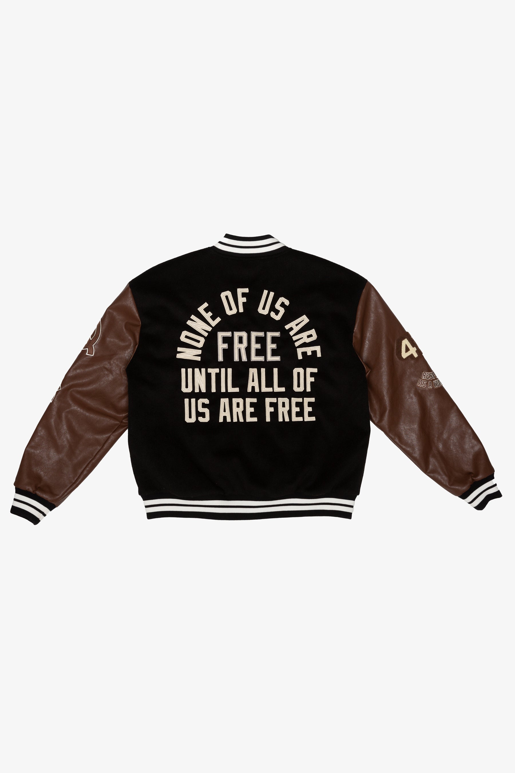 P/C x Jackie Robinson Letterman Jacket - Black
