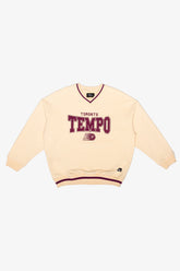 Toronto Tempo V-Neck Heavyweight Crewneck - Ivory